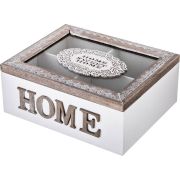 ШКАТУЛКА ДЛЯ ЧАЯ С 4 СЕКЦИЯМИ КОЛЛЕКЦИЯ «HOME» 20*17*8 СМ (КОР=16 ШТ.)