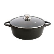 4142/25 Valira Кастрюля с крышкой, 28 см, высота 11,5 см, объем 6, индукционная (с силиконовыми прих