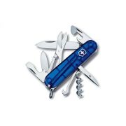 Нож Victorinox Climber офицерский, 91мм, прозрачный синий