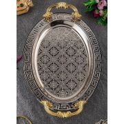 Поднос с ручками. Овальный.