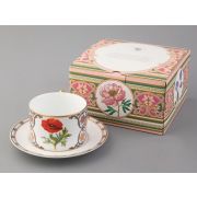 Подарочный набор чашка с блюдцем 300 мл, форма Соло, рисунок, Мак восточный, арт.81.32655.00.1