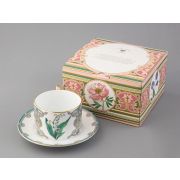 Подарочный набор Чашка с блюдцем 300 мл, форма Соло, рисунок, Ландыш майский, арт. 81.32654.00.1