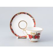 Чашка с блюдцем чайная 250 мл форма Весенняя рисунок Красный конь арт. 81.15308.00.1