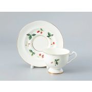 Чашка с блюдцем чайная форма Айседора рисунок Земляника, арт. 81.27540.00.1