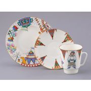 Трехпредметный комплект кофейный, форма Майская Балет Петрушка 165 мл арт. 81.17662.00.1