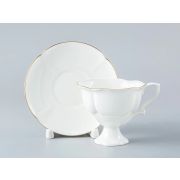 Чашка с блюдцем кофейная форма Наташа рисунок Золотая лента 120 мл арт. 81.20694.00.1