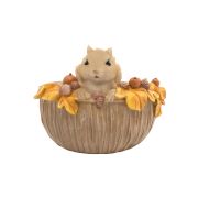 Конфетница, 17х14 см, полирезин, коричневая, Белка, Autumn forest