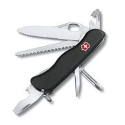Нож Victorinox Trailmaster One Hand 111мм, чёрный, с петлей на лезвии, серрейтор